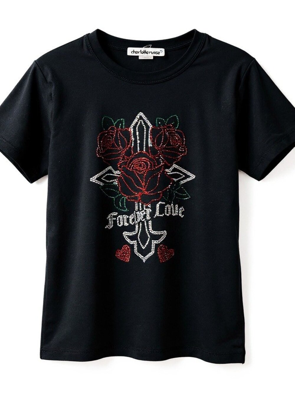 Charlotte Russe Forever Love Rhinestone Tee